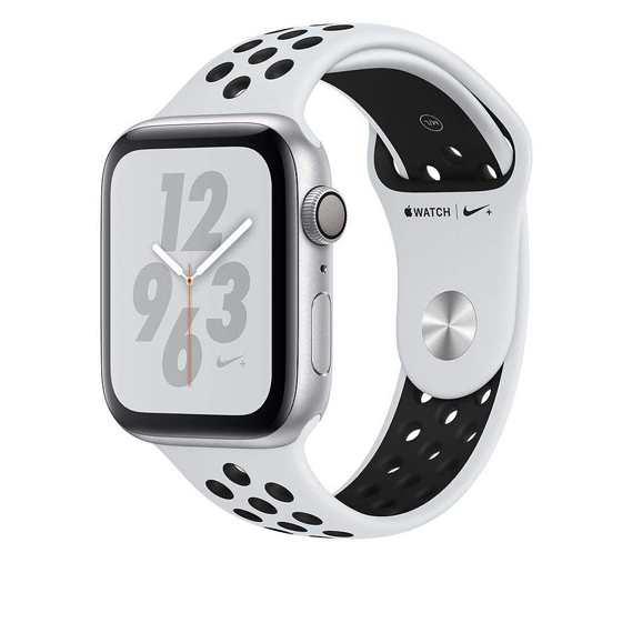 Apple Watch Series 4 GPS Nike 44mm Silver Aluminum Case with Pure Platinum/Black Nike Sport Band