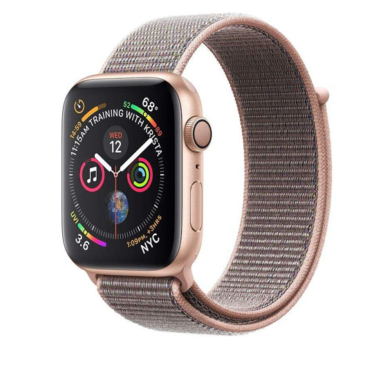 Apple Watch Series 4 GPS 44mm Gold Aluminum Case with Pink Sand Sport Loop Band