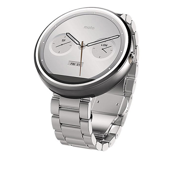 Motorola Moto 360 (1st gen) With 18mm Metal Band Smart Watch