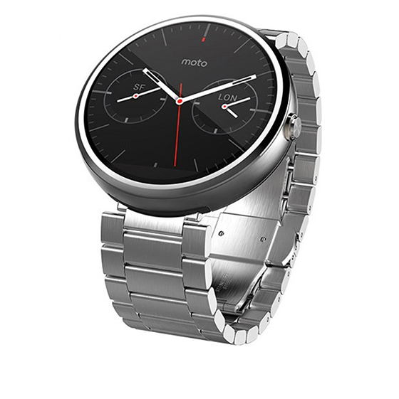 Motorola Moto 360 46mm Silver Metal Band Smartwatch