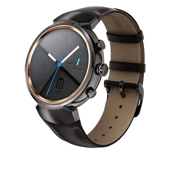 Asus Zenwatch 3 WI503Q Gunmetal With Dark Brown Leather Band