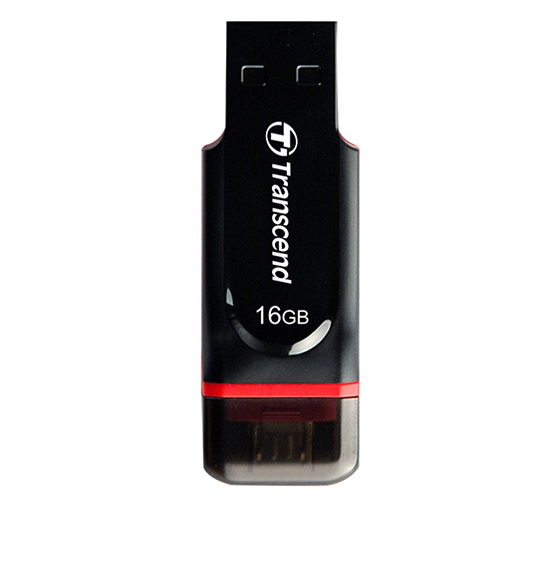 Transcend JetFlash 340 OTG Flash Memory - 16GB
