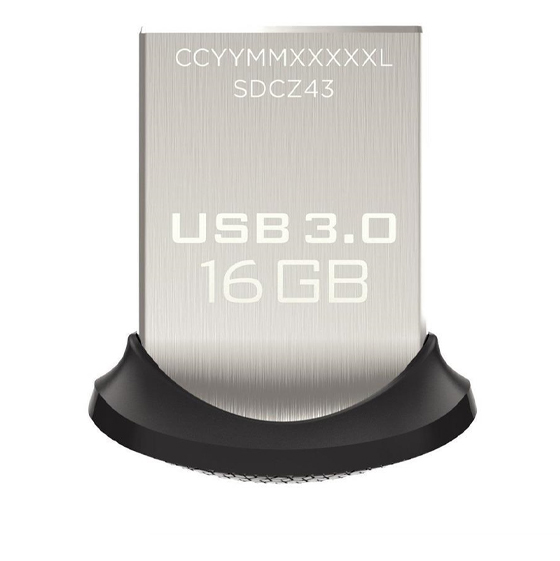 SanDisk Cruzer Ultra Fit USB 3.0 Flash Drive - 16GB
