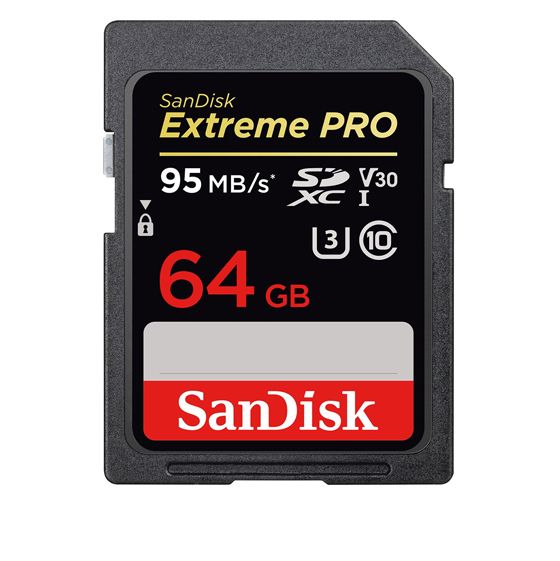 SanDisk Extreme Pro Class 10 UHS-I U3 V30 95MBps 633X SDXC - 64GB