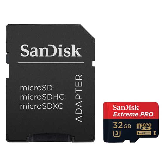 SanDisk Extreme Pro UHS-I U3 Class 10 95MBps 633X microSDHC With Adapter - 32GB