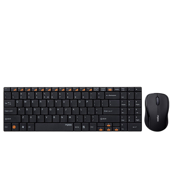 Rapoo 9060 Wireless Keyboard And Mouse With Persian Letters