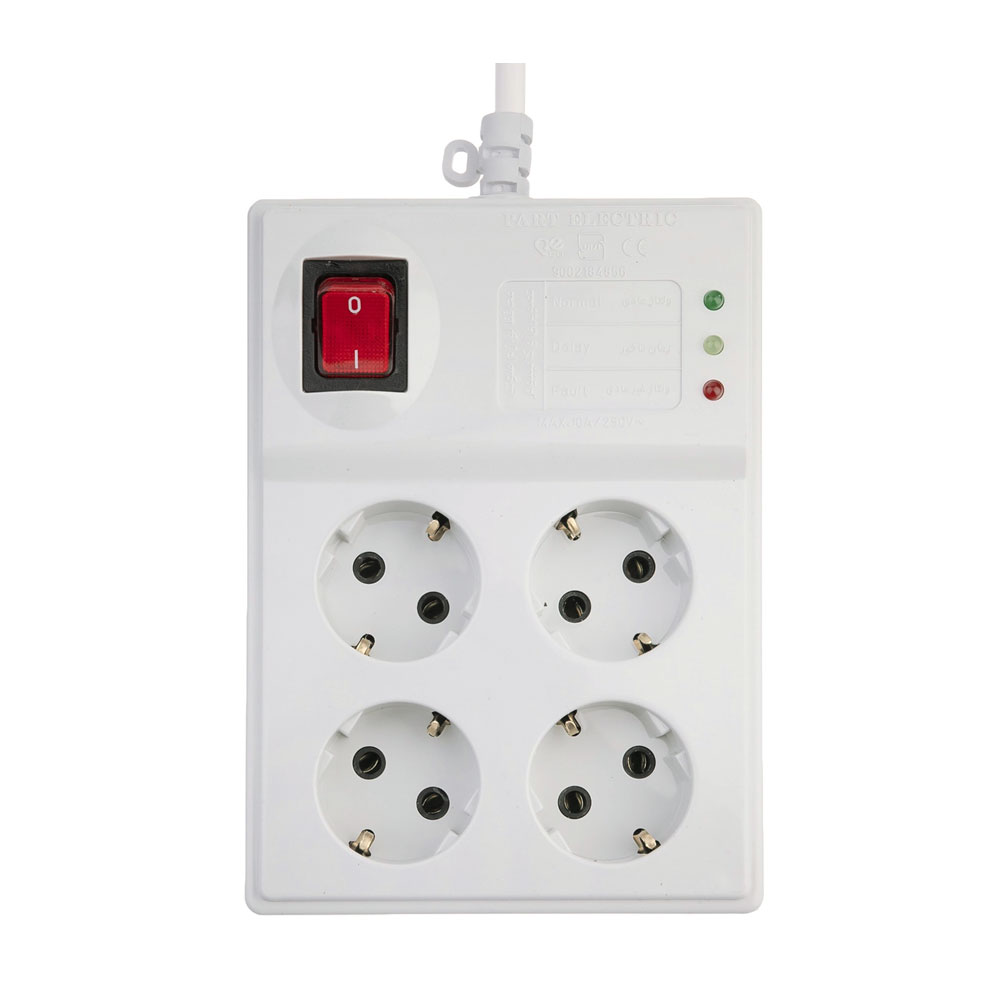 Part Electric voltage protector  with 5 meter cable and 4 grounded outlets
