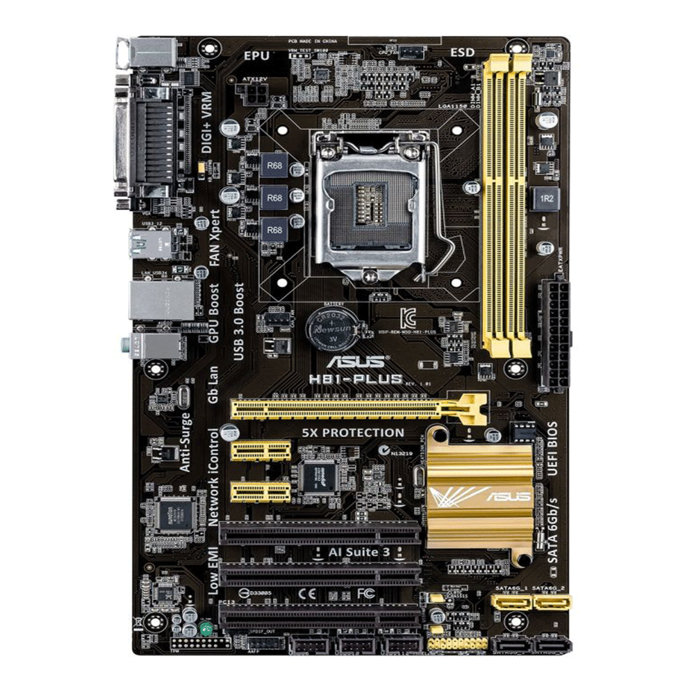 ASUS H81 plus Motherboard Used