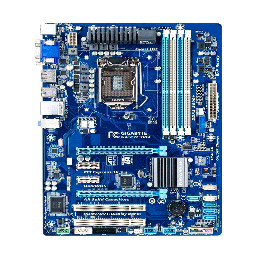 GIGABYTE Z77 HD4 Motherboard Used