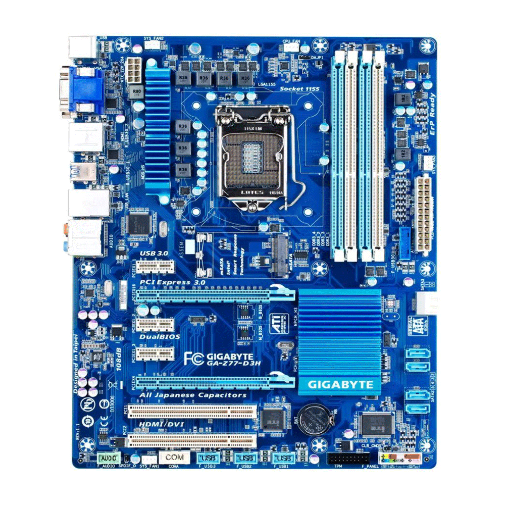GIGABYTE Z77 PD3 Motherboard Used