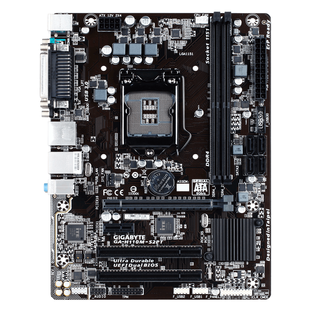 GIGABYTE H110_M Motherboard Used