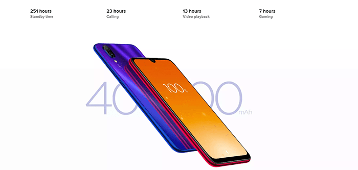 Xiaomi Redmi Note 7 Dual SIM Smartphone - 64GB