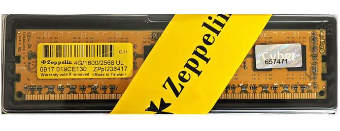رم دسکتاپ DDR3 تک کاناله 1600 مگاهرتز زپلین