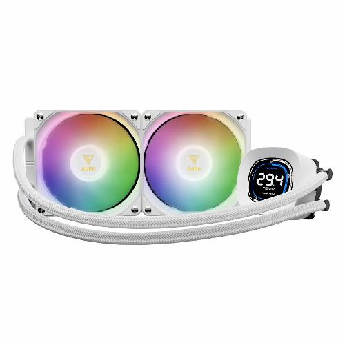 فن پردازنده گیمدیاس مدل AURA GL240 DIGITAL WH Gamdias AURA GL240 DIGITAL WH Cpu Liquid Cooler Fan