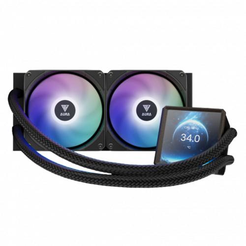 فن پردازنده گیمدیاس مدل AURA GL240 LCD Gamdias AURA GL240 LCD Cpu Liquid Cooler Fan