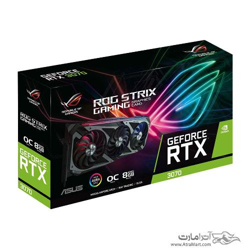 کارت گرافیک ایسوس مدل ROG STRIX RTX3070 O8G GAMING حافظه 8 گیگابایت ASUS ROG STRIX RTX3070 O8G GAMING Graphics Card