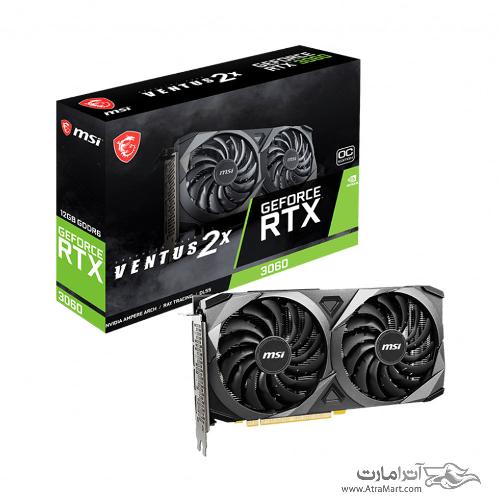 کارت گرافیک ام اس آی مدل GeForce RTX 3060 VENTUS 2X 12G OC حافظه 12 گیگابایت MSI GeForce RTX 3060 VENTUS 2X 12G OC Graphics Card