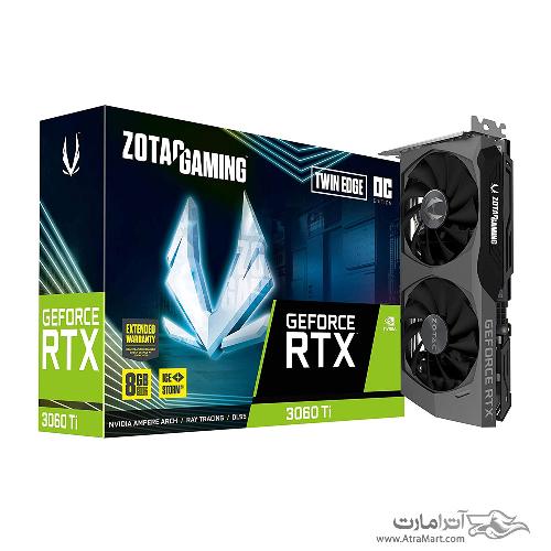 کارت گرافیک زوتک مدل GeForce RTX 3060 Ti Twin Edge OC 8GB حافظه 8 گیگابایت Zotac GeForce RTX 3060 Ti Twin Edge OC 8GB GAMING Graphics Card