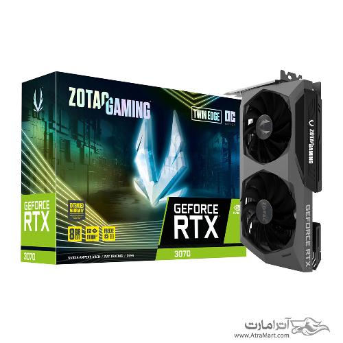کارت گرافیک زوتک مدل GeForce RTX 3070 Twin Edge OC 8GB حافظه 8 گیگابایت Zotac GeForce RTX 3070 Twin Edge OC 8GB GAMING Graphics Card