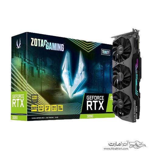 کارت گرافیک زوتک مدل GeForce RTX 3090 Trinity OC 24GB حافظه 24 گیگابایت Zotac GeForce RTX 3090 Trinity OC 24GB GAMING Graphics Card