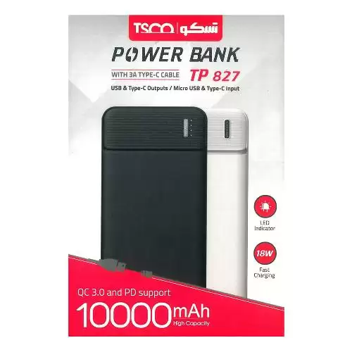 TSCO TP 827 10000mAh Power Bank