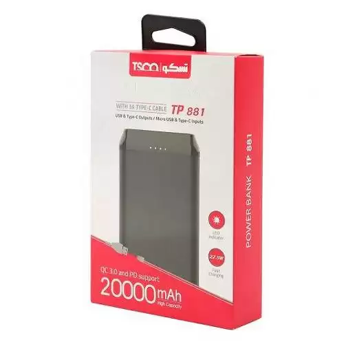 TSCO TP 881 20000mAh Power Bank