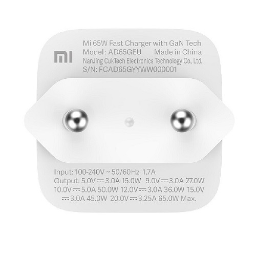 xiaomi AD65GEU 65W Type-C Power Adapter