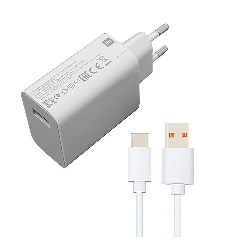 شارژر دیواری شیائومی مدلpoco F3 به همراه کابل تبدیل USB-C
