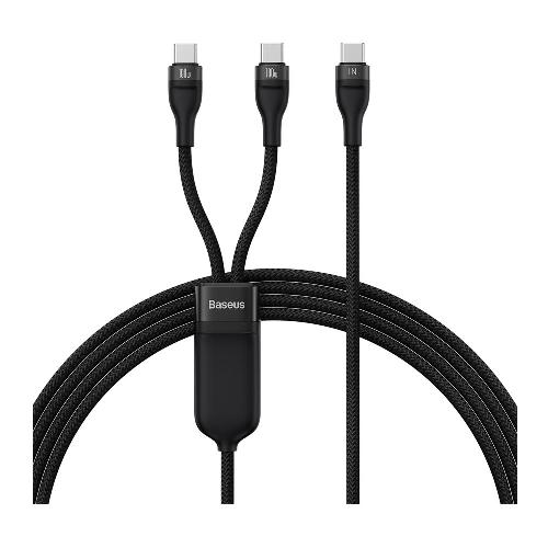 Baseus Flash Series Ⅱ One-for-Two Fast Charging Cable Type-C to C+C 100W 1.5m