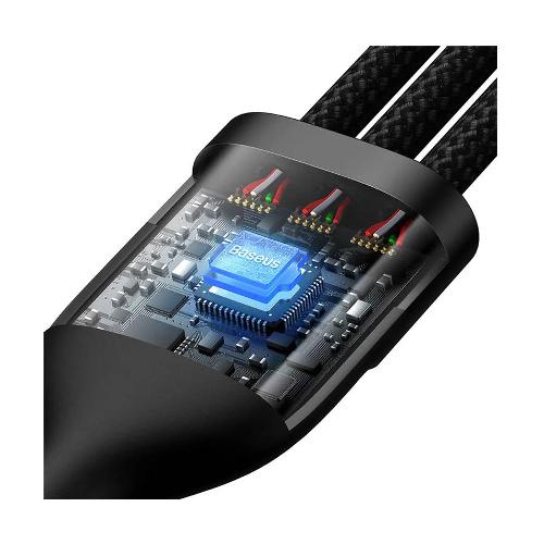 Baseus Flash Series Ⅱ One-for-three Fast Charging USB to M+L+C 1.2M 100W
