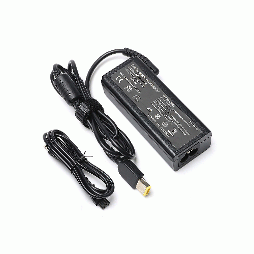 آداپتور لپ تاپ لنوو 20V 2.25A سر یو اس بی کابل دو تایی Adaptor Laptop Lenovo 20V 2.25A USB Plug With Double Cable