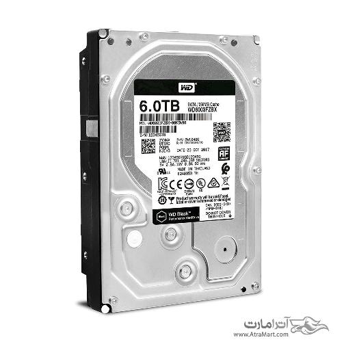 هارد دیسک اینترنال وسترن دیجیتال مدل WD6003FZBX سری مشکی ظرفیت 6 ترابایت Western Digital WD6003FZBX Black Internal Hard Drive - 6TB