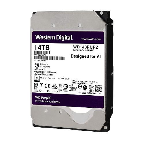 هارددیسک اینترنال وسترن دیجیتال WD Purple ظرفیت 14 ترابایت Western Digital Purple 14TB Internal Hard Drive