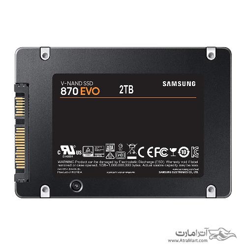 اس اس دی اینترنال سامسونگ مدل 870 Evo ظرفیت 2 ترابایت Samsung Evo 870 2TB V-NAND MLC Internal SSD Drive