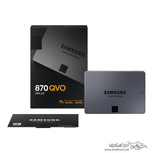 حافظه SSD اینترنال سامسونگ مدل 870 QVO با ظرفیت 2TB SAMSUNG QVO 870 MZ77Q2T0 2TB SATA III Internal SSD