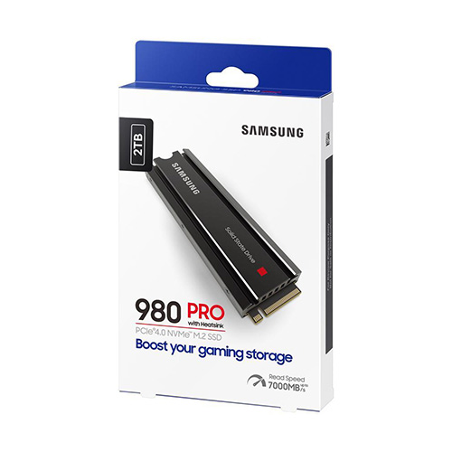 Samsung 980 Pro M.2 NVMe Gen4 x4 2TB Internal SSD with Heatsink