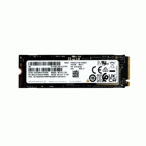 اس اس دی اینترنال سامسونگ مدل PM9A1 PCIe® 4.0 NVMe M.2 2280 ظرفیت 1 ترابایت Samsung MZVL21T0HCLR-00B00 PM9A1 M.2 NVMe 2280 1TB Internal SSD