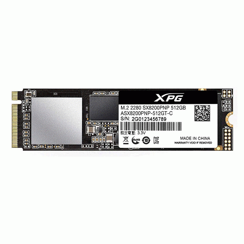 حافظه اس اس دی ای دیتا SX8200 Pro با ظرفیت 512 گیگابایت Adata SX8200 Pro 512GB PCIe Gen3x4 M.2 2280 SSD Drive