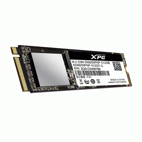 حافظه اس اس دی ای دیتا SX8200 Pro با ظرفیت 512 گیگابایت Adata SX8200 Pro 512GB PCIe Gen3x4 M.2 2280 SSD Drive