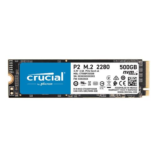 Crucial P2 NVMe PCIe M.2 2280 500GB Internal SSD