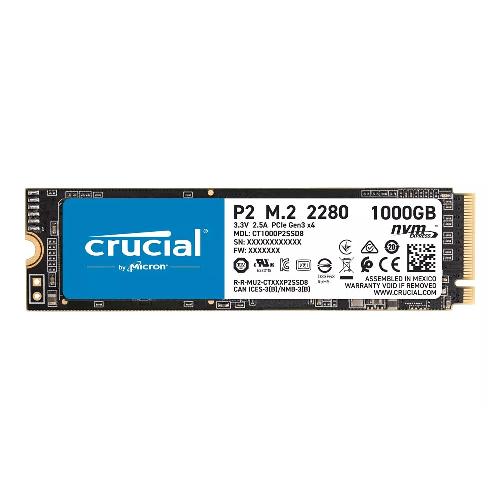 حافظه SSD اینترنال کروشیال مدل P2 NVMe PCIe M.2 2280 ظرفیت 1 ترابایت Crucial P2 NVMe PCIe M.2 2280 1TB Internal SSD
