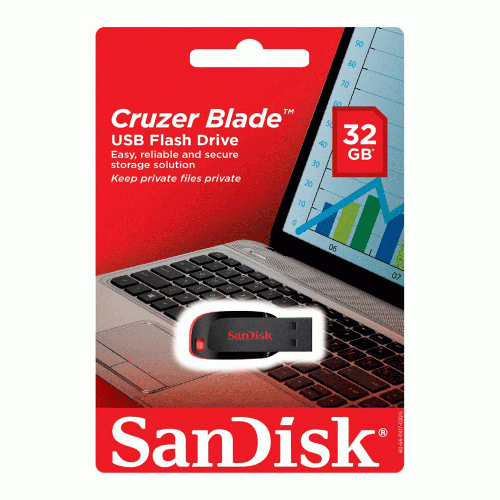 SanDisk CRUZER BLADE USB2.0 Flash Drive - 32GB