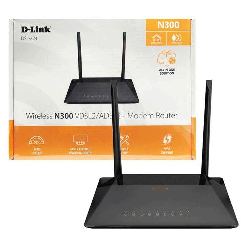 D-link DSL-224 VDSL2 and ADSL2 Plus N300 Wireless Router