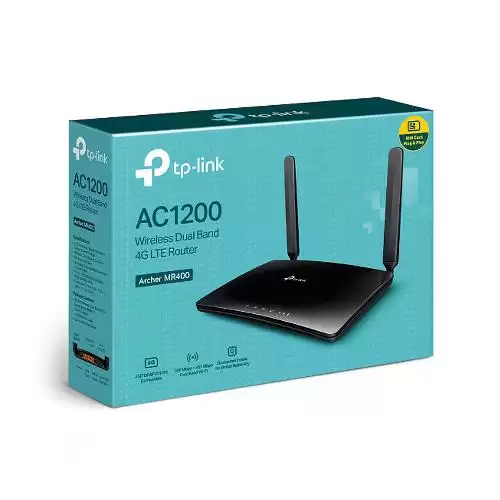 مودم روتر 3G/4G/5G تی پی لینک Archer MR400 AC1200 بی سیم TP-Link Archer MR400 AC1200 Wireless Dual Band 4G LTE Router