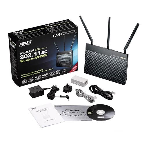 Asus DSL-AC68U Dual-Band Wireless-AC1900 Gigabit ADSL/VDSL Modem Router
