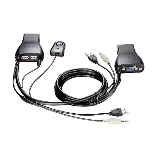 D-Link KVM-222 2-Port USB KVM Switch with Audio Support