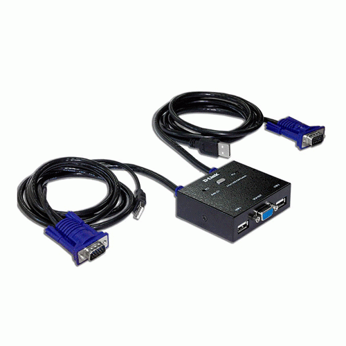 D-Link KVM-221 2 Port With VGA and USB KVM Switch