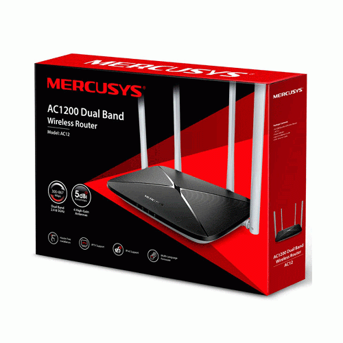 روتر بیسیم مرکوسیس AC12 V2 AC1200 Dual Band Mercusys AC12 V2 AC1200 Dual Band Wireless Router