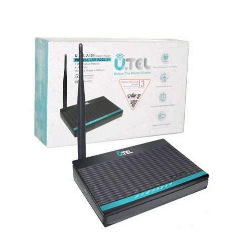 U-Tel A154 Black 150Mbps Wireless ADSL2+ Modem Router