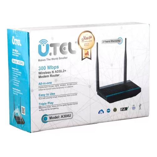 U.TEL A304U 300Mbps Dual Band Wireless ADSL2+ Modem Router